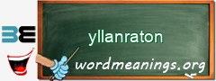 WordMeaning blackboard for yllanraton